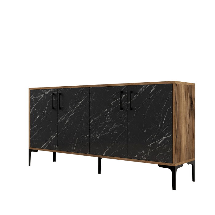 Hanah Home Kiev 160 Nogal y Mármol Negro Hanah Home Kiev 160 Nogal y Mármol Negro